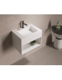 Lavabo suspendu design en résine minérale ARIELLE