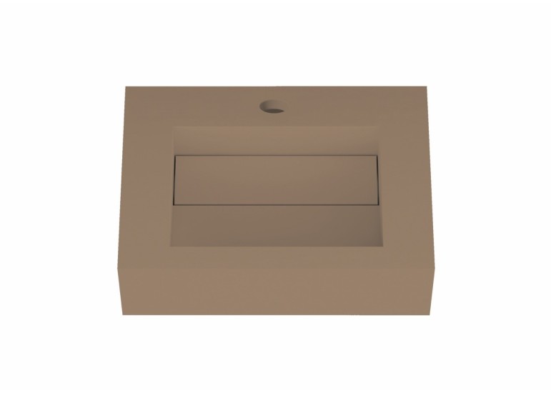 Lavabo suspendu design en résine minérale ARIELLE