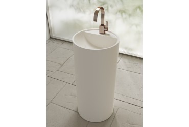 Lavabo colonne design en résine minérale SUN
