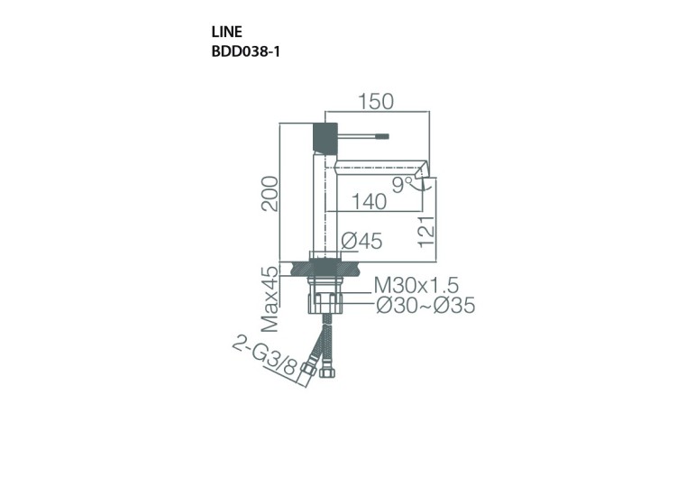 Monocommande lavabo Line