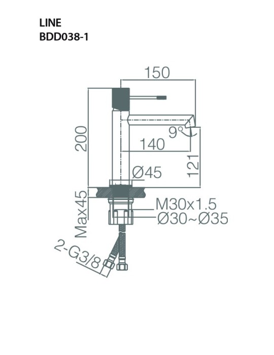 Monocommande lavabo Line