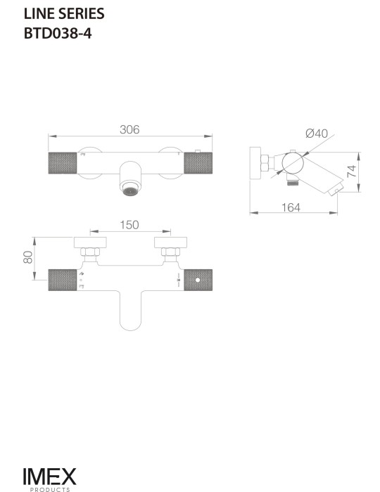 Mélangeur thermostatique bain/douche Line