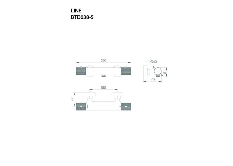 Mélangeur thermostatique douche Line