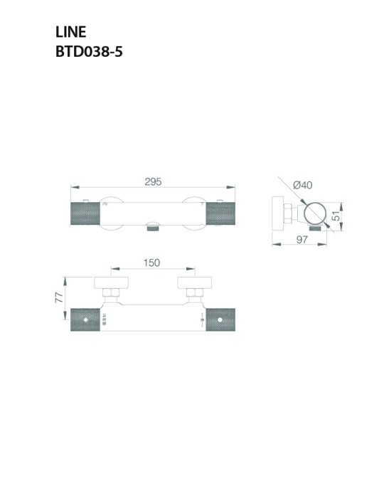 Mélangeur thermostatique douche Line