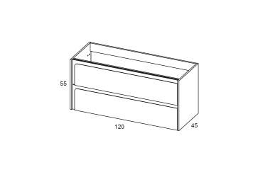 Meuble INDIGO intérieur ALISO 120 cm DROITE 2