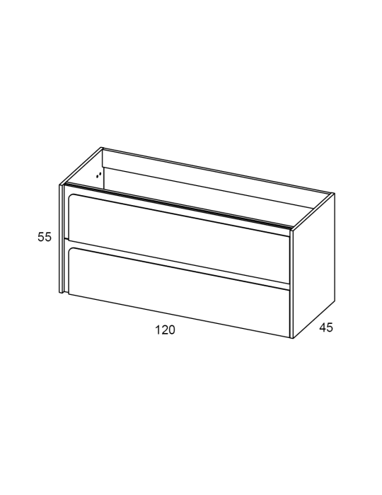 Meuble INDIGO intérieur ALISO 120 cm DROITE
