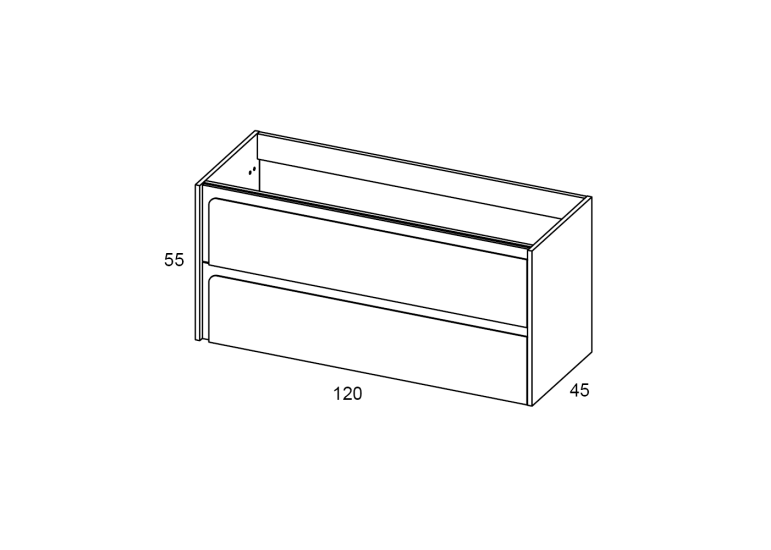 Meuble INDIGO intérieur ALISO 120 cm DROITE